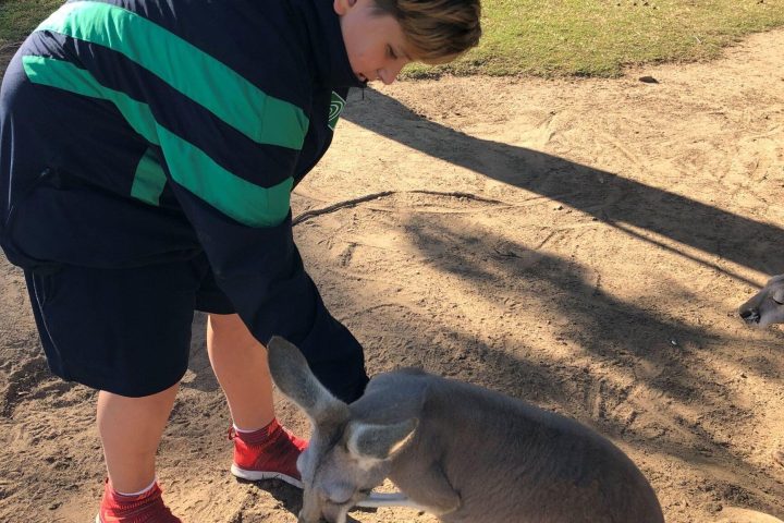 a little boy that is standing in the dirt