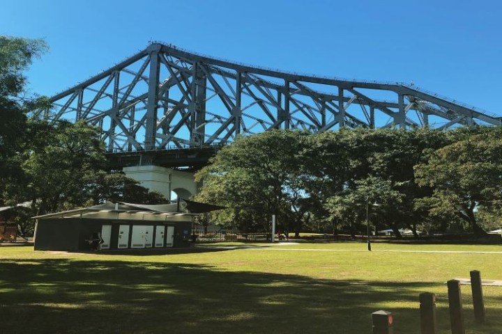 a bridge over a river