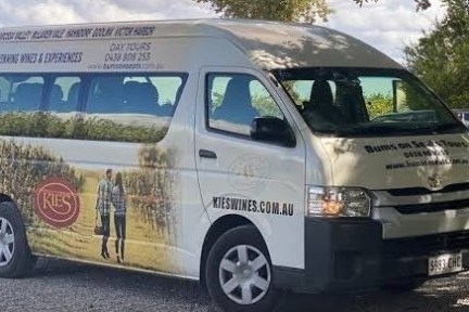 a van parked on the side of a road